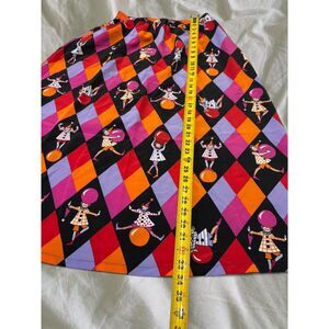 Y2K Festival Rave Circus Clown Bob Mackie Vintage Printed Maxi Skirt